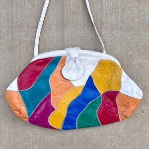 Vintage 1980’s Park Avenue Patchwork Leather Purse Shoulder Bag